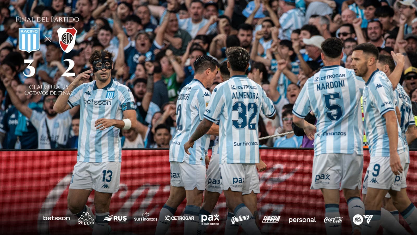 Cuánto hace que Racing no le gana a River en el Monumental