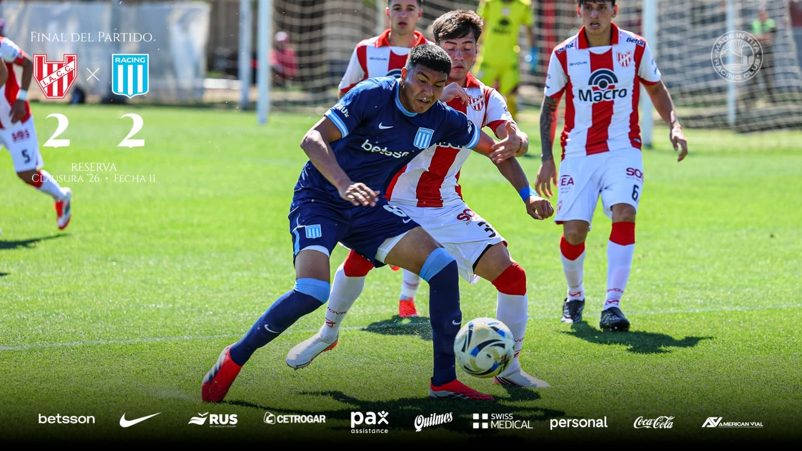 Racing rescató un punto agónico ante Instituto