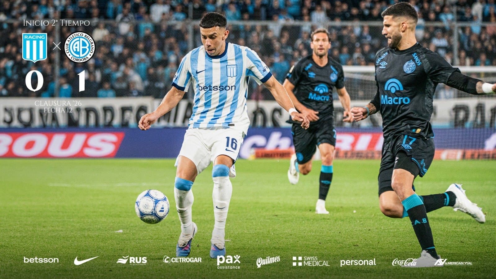 Uno x Uno: Racing 0 - Belgrano 2