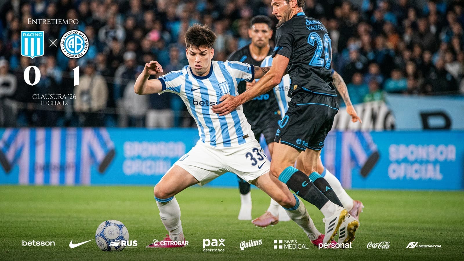 Racing perdió con Belgrano y quedó prácticamente eliminado del Clausura