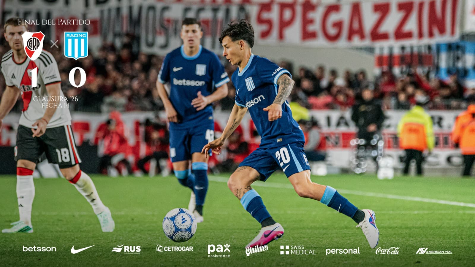 Uno x Uno: River 1 - Racing 0
