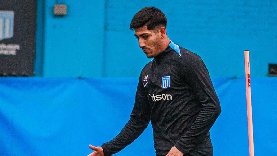 Mateo Martínez ya sabe si podrá jugar en Racing ante Belgrano