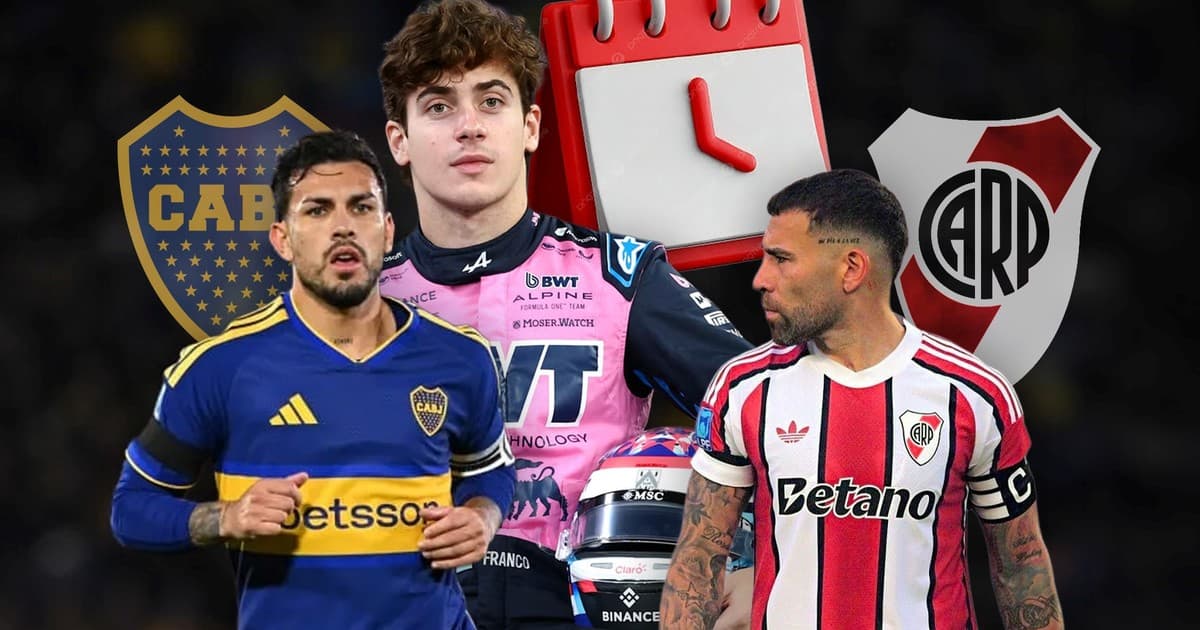 Dos domingos de super acción con Colapinto, Boca y River (casi) al mismo tiempo